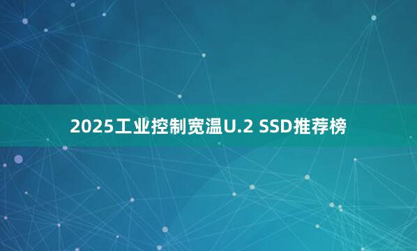 2025工业控制宽温U.2 SSD推荐榜